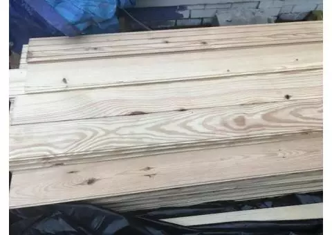 Unfinished knotty pine flooring